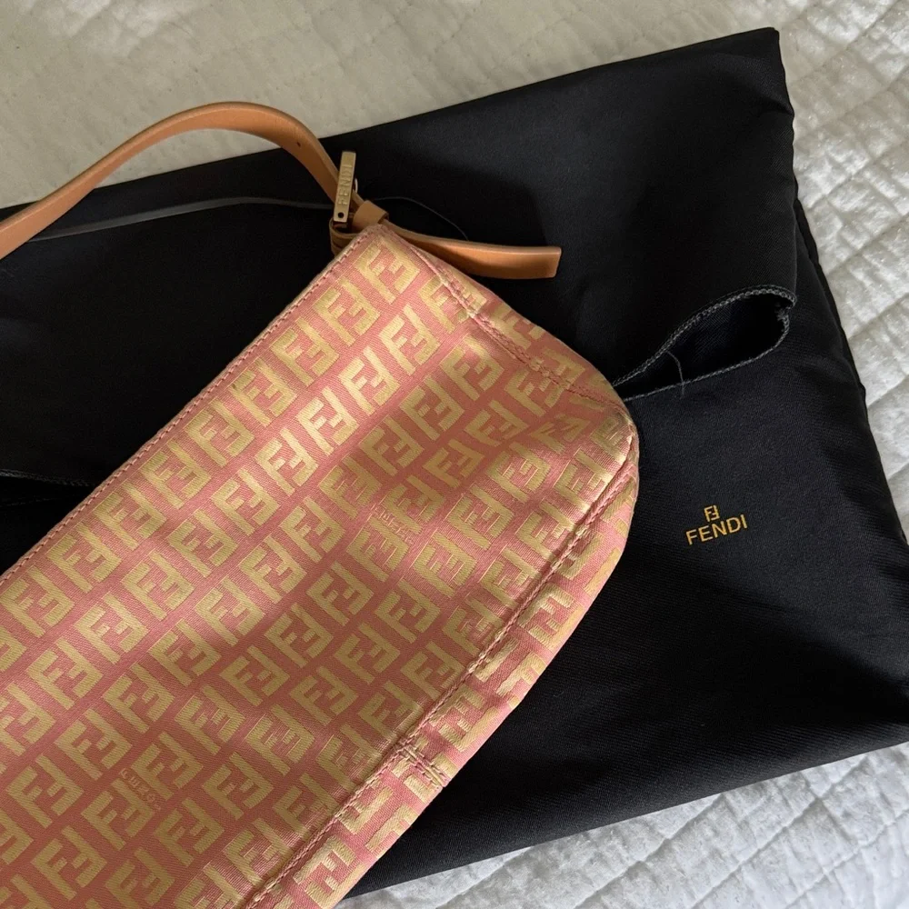 Fendi Pink and Gold Shoulder Bag - Picture 7 of 11